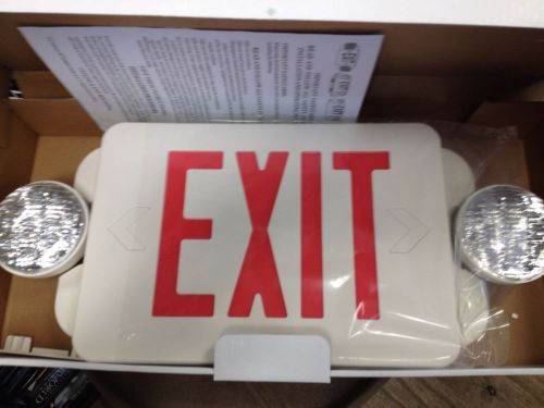 LED Exit Sign &amp; Emergency Light – RED Compact Combo UL924 EL2BR