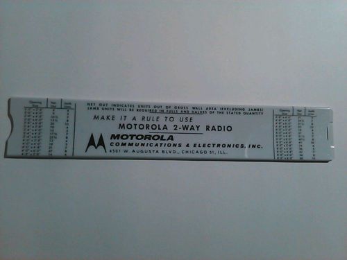Vintage Concrete  Calculator Motorola 2 -  Way Radio Tool, Advertising Mint