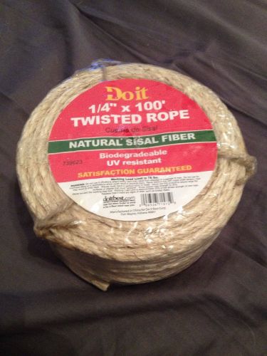 Do it 1/4 x 100 feet twisted sisal rope for sale