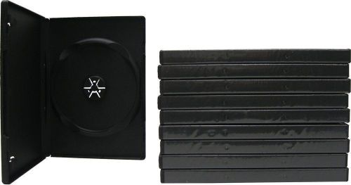 NEW 10 Single Side Black DVD Cases with Clear Plastic Cover