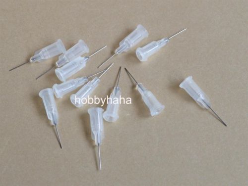 100pcs 1/2&#034;  27ga clear  blunt dispensing  syringe needle tips  new for sale