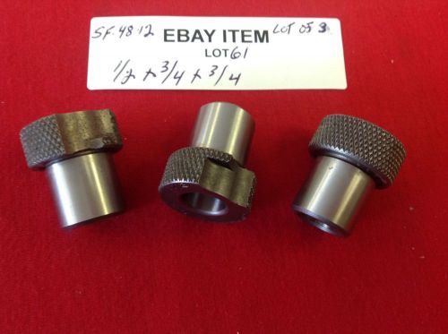 Acme sf-48-12 slip-fixed renewable drill bushings 1/2 x 3/4 x 3/4&#034;  lot of 3 usa for sale