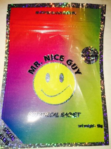 100 Mr Nice Guy 10g EMPTY** mylar ziplock bags (good for crafts incense jewelry)