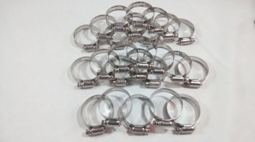 Lot of 25 Stainless Steel Boat Hose Clamps 1 5/16- 2 1/4 inch  34- 57 mm