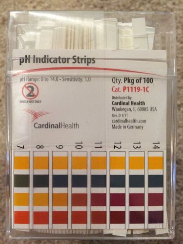 pH indicator strips Cardinal Health 10 new packages