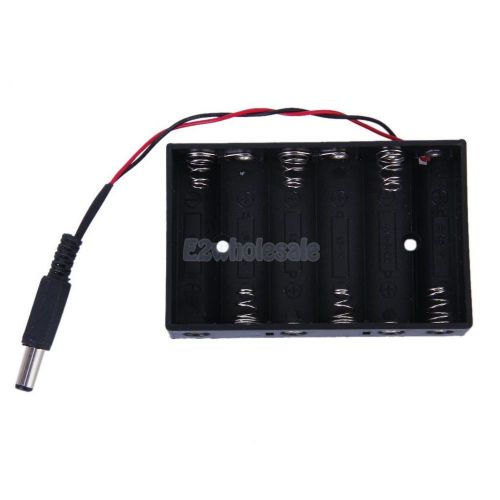 DC 2.1 Power Jack AA Battery Holder for Monolithic 2WD Robot Mobile
