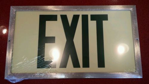 Glow in the dark photoluminescent exit sign for sale