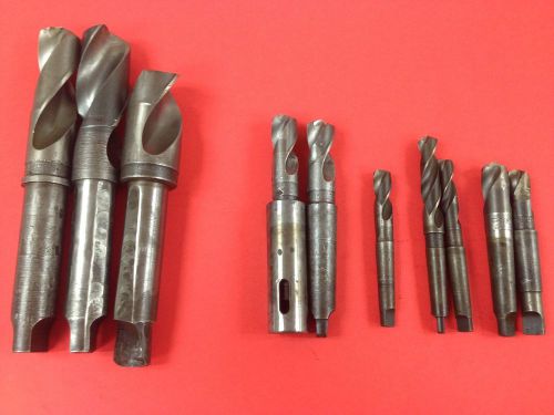 LOT OF 10 DRILL BIT CLE-FORGE,UTD,REDI-THIN,B HS &amp; OTHER