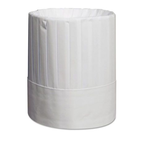 Royal Pleated Chef&#039;s Hats Paper White 9&#034; Tall 24 Count - Brand New Item