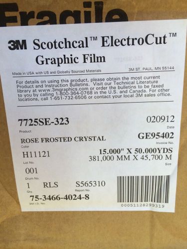 3M SCOTCHCAL ELECTROCUT GRAPHIC FILM - ROSE FROSTED CRYSTAL - ****NEW****