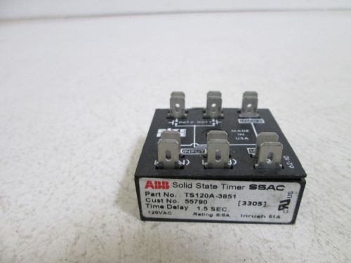 ABB SOLID STATE TIMER TS120A-3851 *NEW OUT OF BOX*