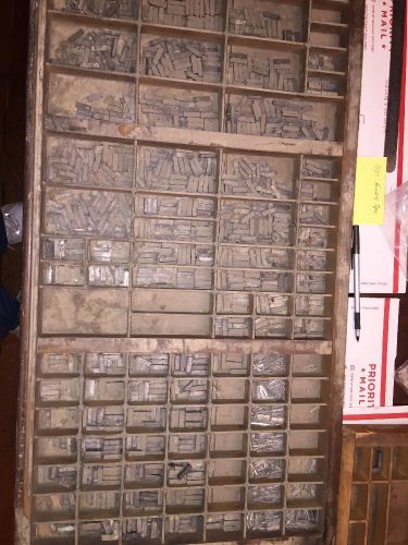 VINTAGE 18pt LETTERPRESS FOUNDRY TYPE TRAY CONTENTS