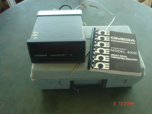 Vintage Omega Digital Temperature Indicator 400B Thermo Sensor Probe