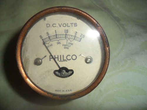 vintage Philco DC Volts gauge