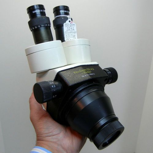 PRO-ZOOM SZ 4.2 Microscope, GSWH 10X/22 0.5X Lens 130mm EXT WORKING DISTANCE #25