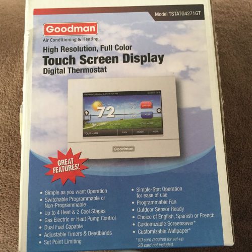 Goodman high resolution color touchscreen thermostat tstatg4271gt for sale