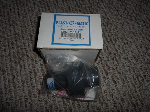 Plast-o-matic 3/4&#034; pvc mld check valve w/ epdm seal ckm075ep-pv sealed in box!!! for sale