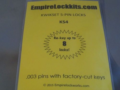 Complete Re-key Lock Kit For Kwikset Brand Locks with Factory-Cut Keys