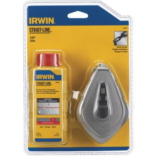 Irwin 64498 irwin chalk line reel and chalk set-100&#039; red chalk/reel set for sale