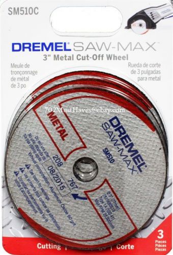 Dremel Saw max 3&#034; METAL Cut Off Wheel 3 pc Cutting Blades #SM510c