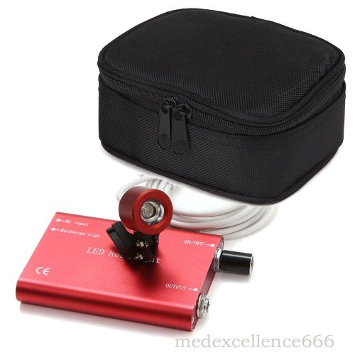Portable red led head light lamp for dental  binocular loupe + zipper case  ce for sale