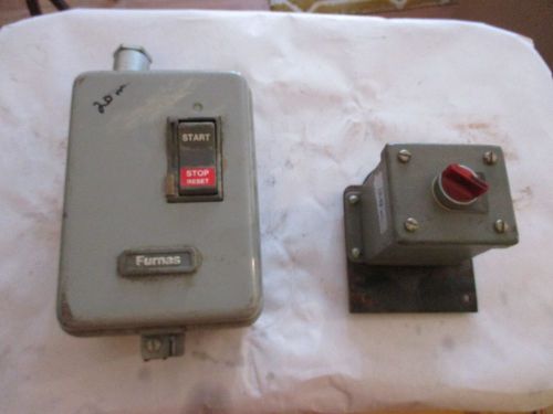 Furnas on off switch &amp; box run/thread switch and box machine tools  id.20m