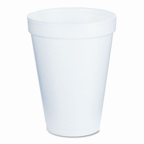 Dart Container Corp. Drink Foam Cups, 12 Ounces, White, 40 Bags of 25 Per Carton