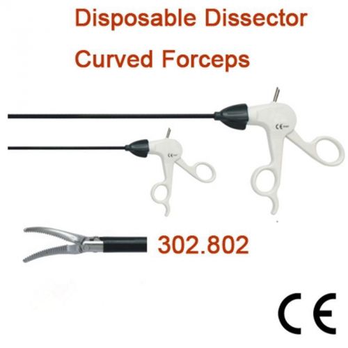 2015 New Disposable Dissector Curved Forceps ?5x330mm Laparoscopy
