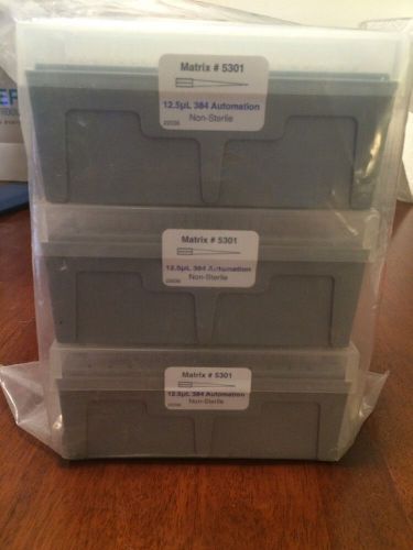 Matrix #5301 12.5ul Pipette Tips, 384 Tips Per Rack, 3 Racks