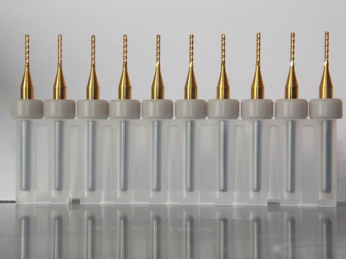 1.0mm carbide coated pcb router, endmill, brand new, diamond teeth, w/ ring,10x for sale