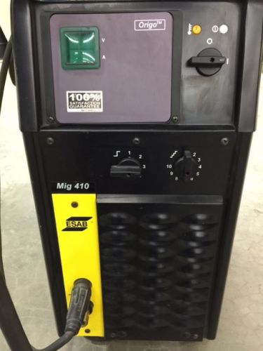 ESAB 410 MIG WELDER, 304 WIRE FEED, 480 VOLT, USED VERY LITTLE