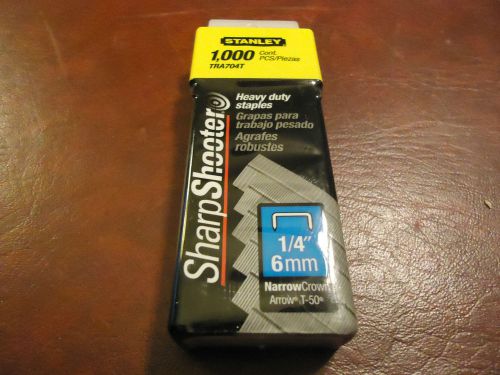 1 Pack of Stanley Sharp Shooter 1/4&#034; 6mm Staples TRA704T Heavy Duty 1000 PCS