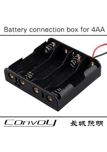 Free shipping Battery connection box Accommodate 4 AA batteries