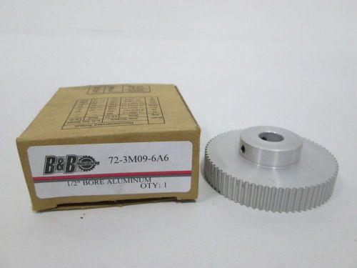 NEW B&amp;B 72-3M09-6A6 1/2IN BORE ALUMINUM GEAR REPLACEMENT PART D284831