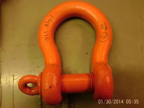 NICE USED 9 1/2 TON CLEVIS SHACKLE AND PIN MIDLAND 1 1/8&#034; RIGGING