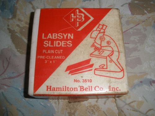 Labsyn Slides Plain Cut 3 X 1&#034; 1/2 Gross Hamilton Bell Co Inc