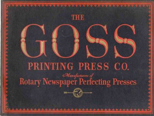 Goss Manual of High-Speed Printing Presses