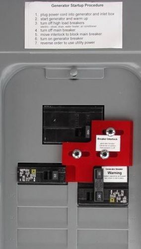Sd-3 generator interlock kit for square d panel for sale