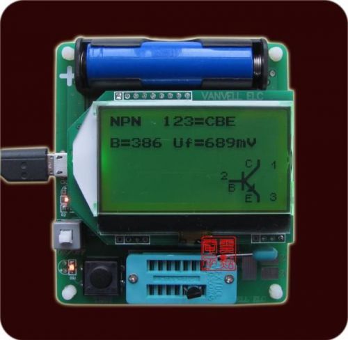 Mg328 esr meter big 12864 lcd inductor capacitor tester diode triode mos/pnp/npn for sale
