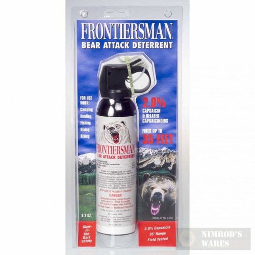 Frontiersman bear pepper spray 35ft range 9.2oz + holster fbad07 new *fast ship* for sale