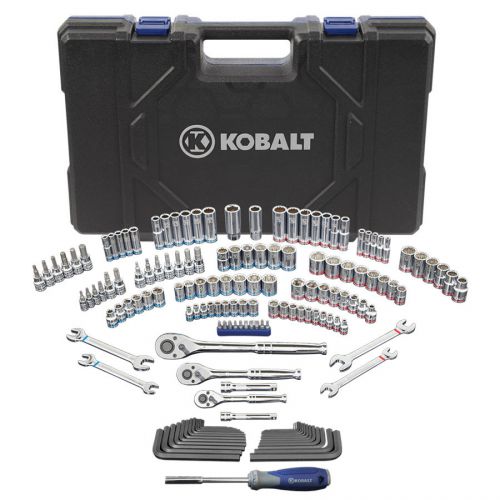 Kobalt 154-piece standard (sae) and metric mechanic&#039;s tool set with hard case for sale