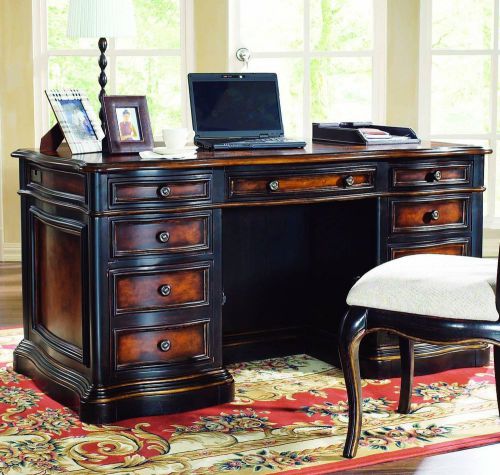 Hooker home office preston ridge 60&#034; desk executive computer wood antique style for sale