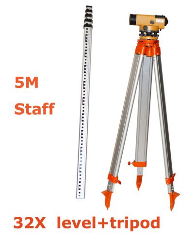 32X Automatic level+Tripod +5M Staff   For Surveying