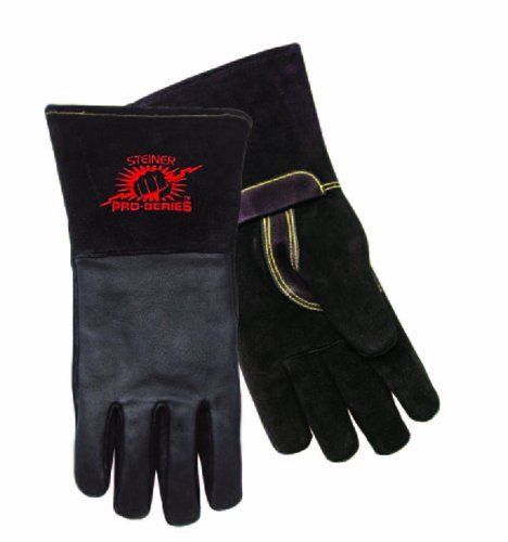 Steiner p760m mig gloves  black sps pigskin palm  foam lined back  medium for sale