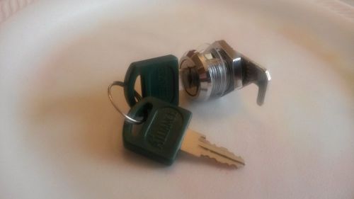 (1) alliance 5/8 cam lock for cabinets, drawers, mail box, etc.. 2 green keys for sale