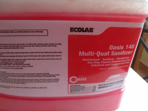 Ecolab 17708 oasis 146 multi-quat sanitizer 2.5 gal case disinfectant deodorizer for sale