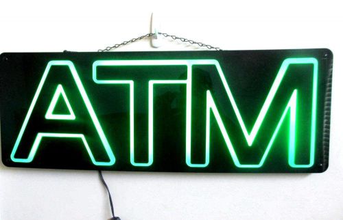 Atm sign - neon looking large adglo low voltage low temp long lasting 10&#034; x 28&#034; for sale