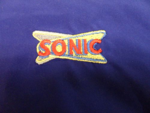 Sonic drive-in team member reversible jacket blue black for sale