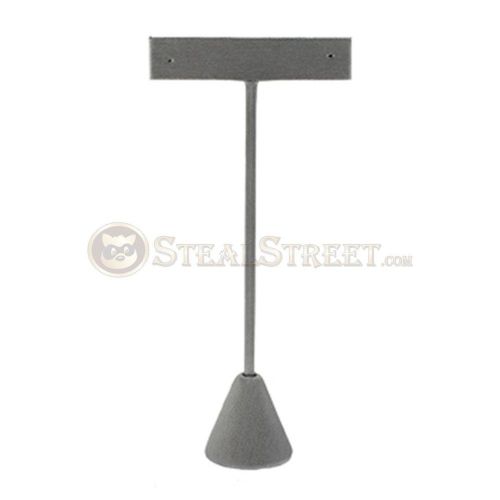 4.75 Inch Fashion Jewelry Tall T-Shaped Earring Display Stand, Gray