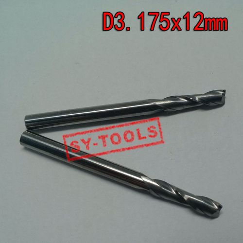 1pc d3.175*12mm 1/8&#034; 2flutes cnc engraving mill cutter router bit flat end mill for sale